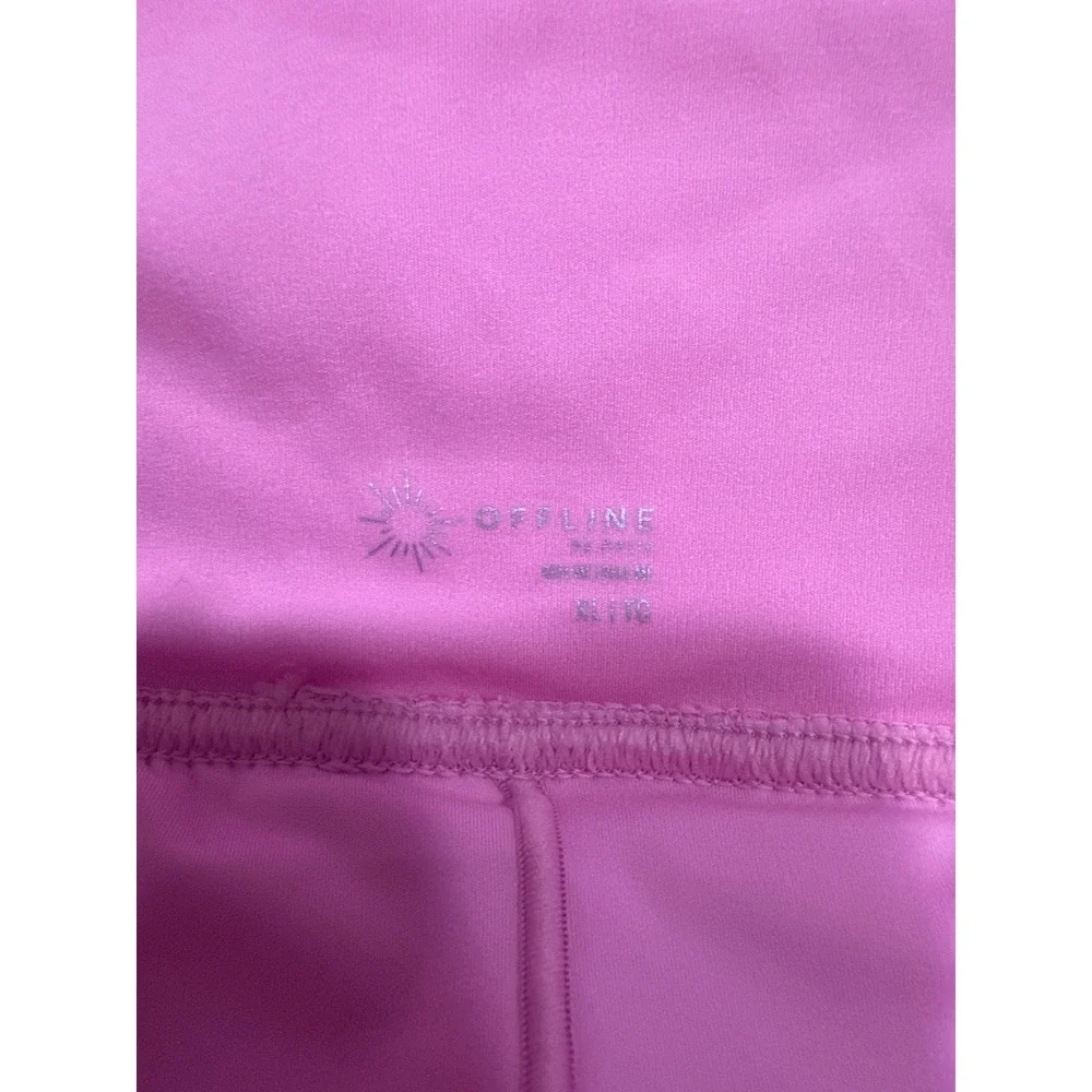 Aerie OFFLINE Pleated Tennis Skirt Pink Athletic Skort XL 170-6498-1148